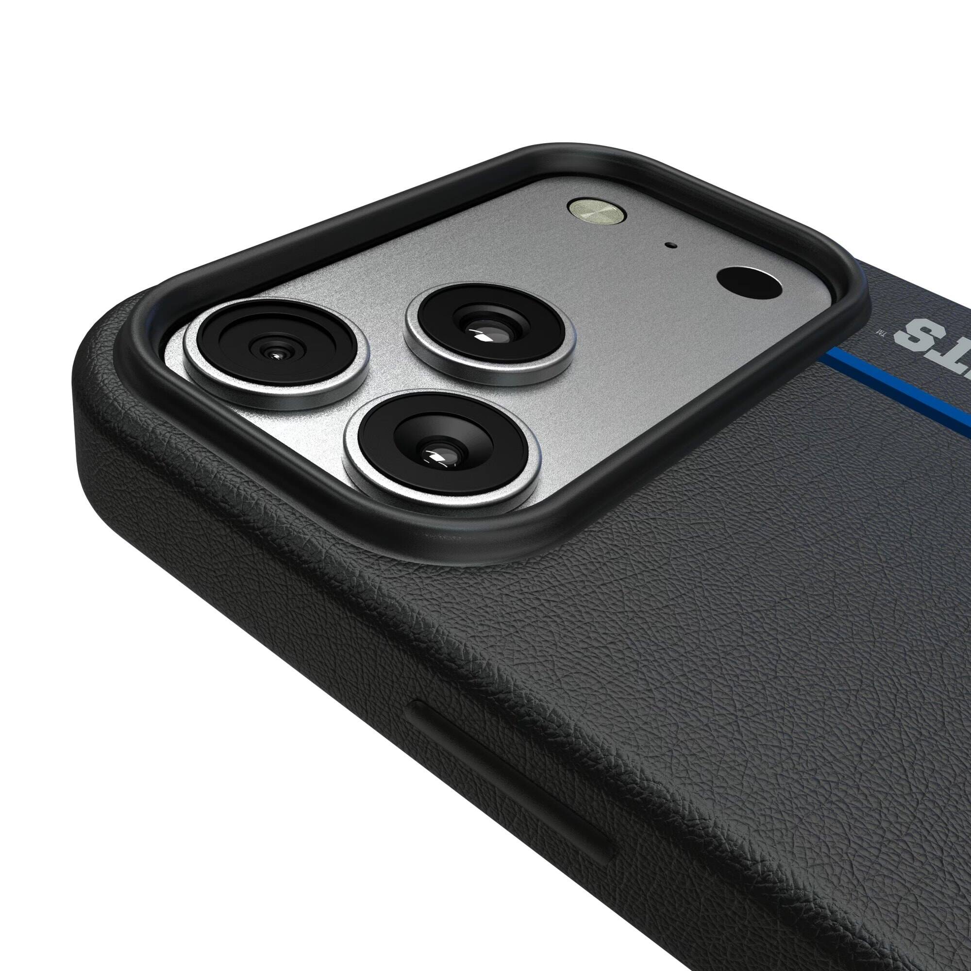 Alt View 2. Keyscaper - Black Winnipeg Jets Sidebar Magnetic iPhone Case - 15 Pro Max - Black.