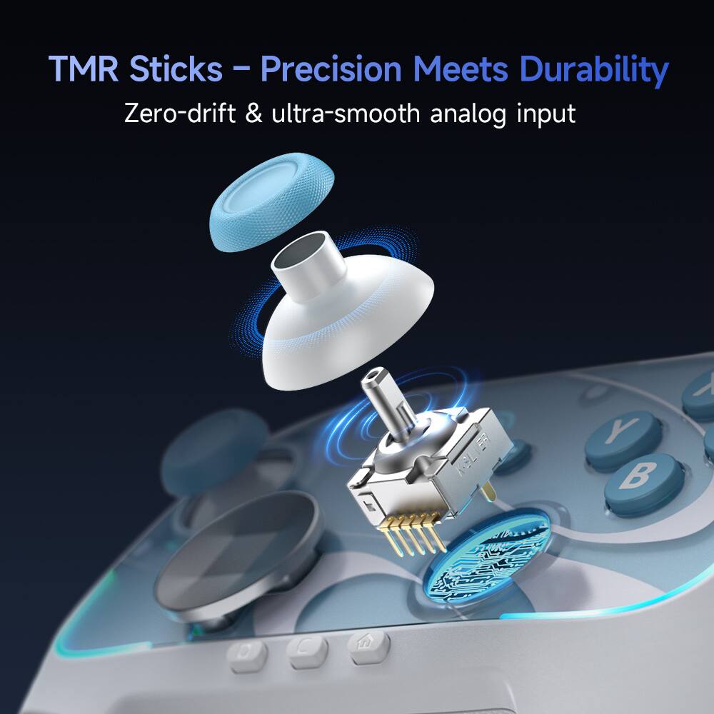 TMR Sticks - Precision Meets Durability  
Zero-drift & ultra-smooth analog input