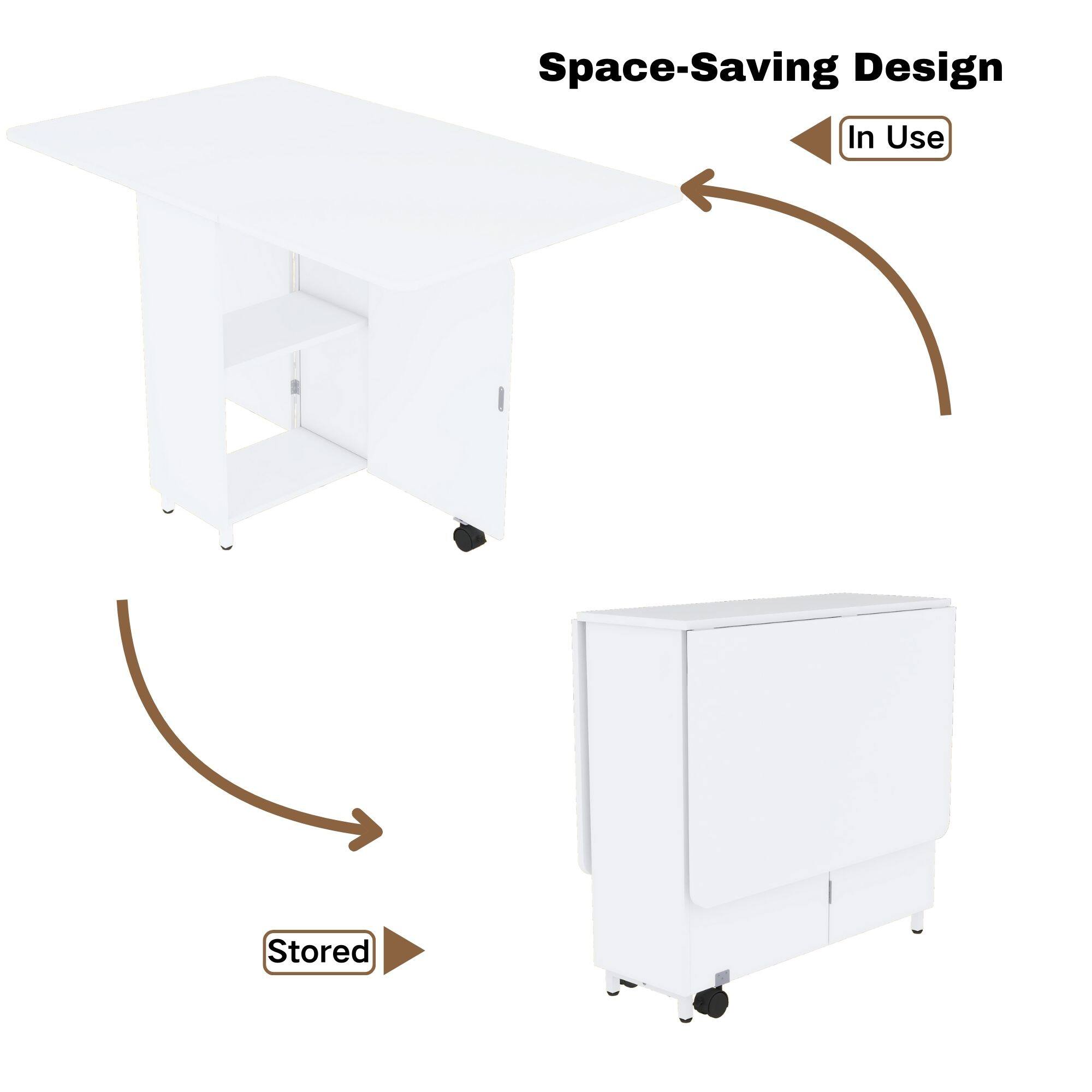 Space-Saving Design

In Use

Stored