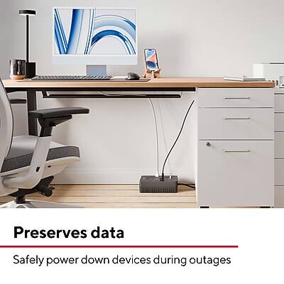 Preserves data  
Safely power down devices during outages