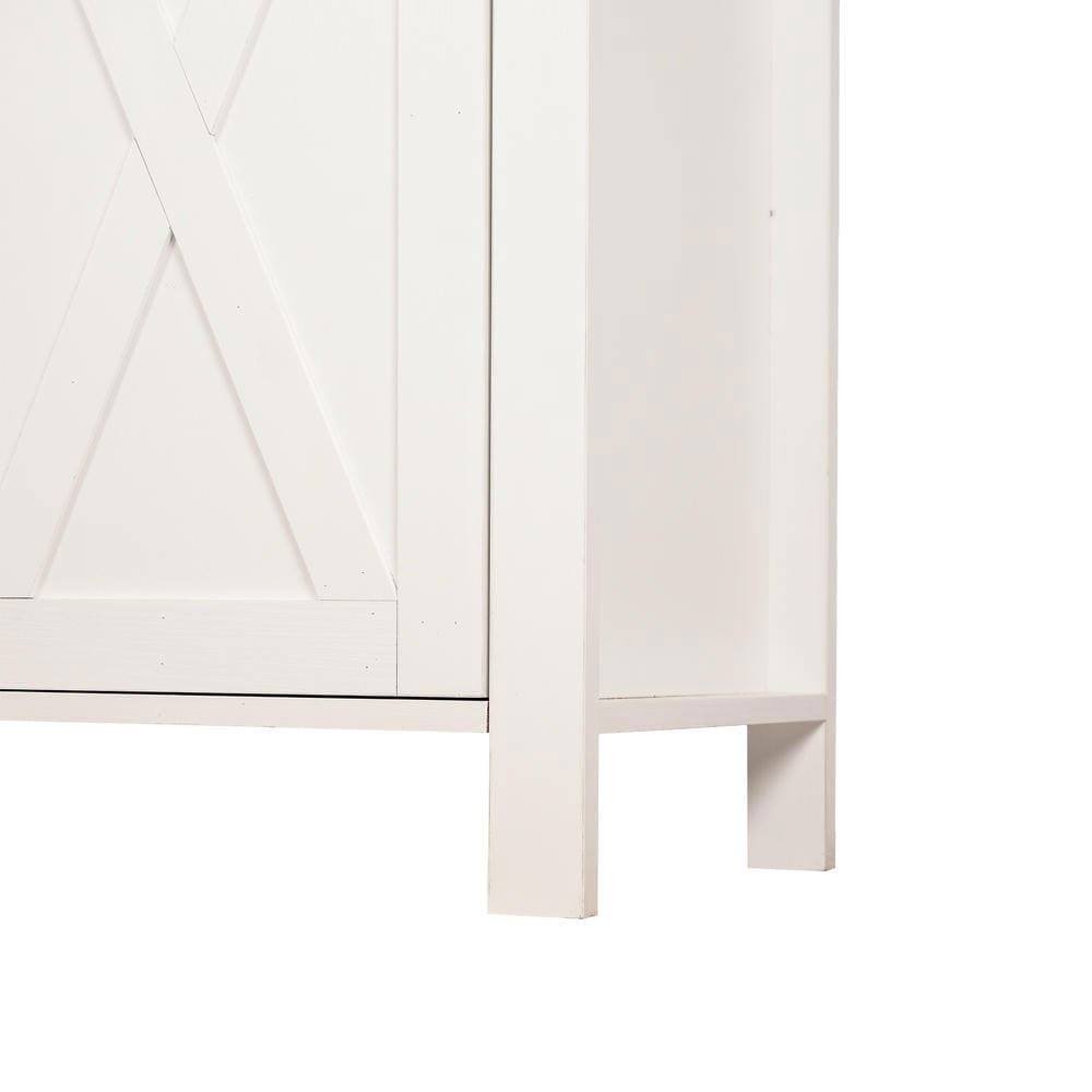 Alt View 6. Kadyn - 71" Tall Arched Farmhouse Pantry with Glass Door and Adjustable Shelves - White - White.