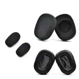 Stock Preferred - 6PCS Replacement Ear Pads & Foam Cushion Set for BlueParrott B450-XT Headphones - Black