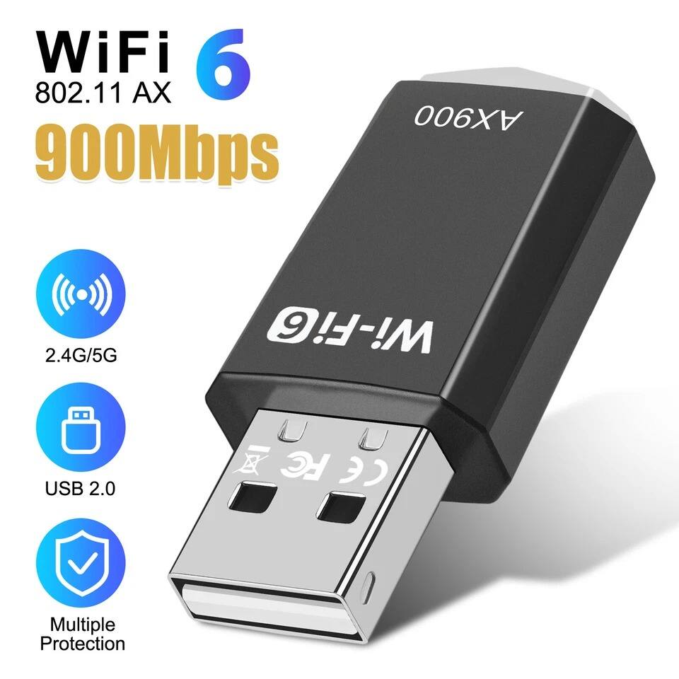 WiFi 6  
802.11 AX  
900Mbps  
2.4G/5G  
USB 2.0  
Multiple Protection