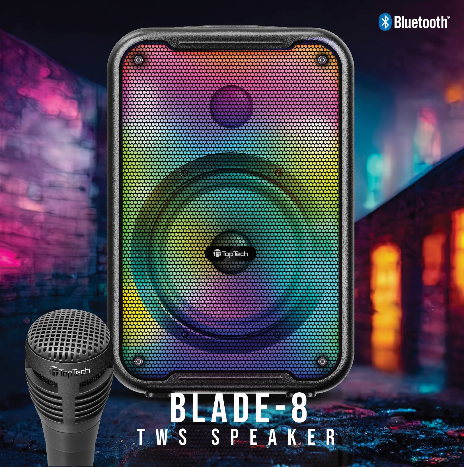 TopTech BLADE-8 TWS SPEAKER Bluetooth