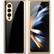 Front Zoom. SaharaCase - Marble Series Case for Samsung Galaxy Z Fold4 - Black/Gold.