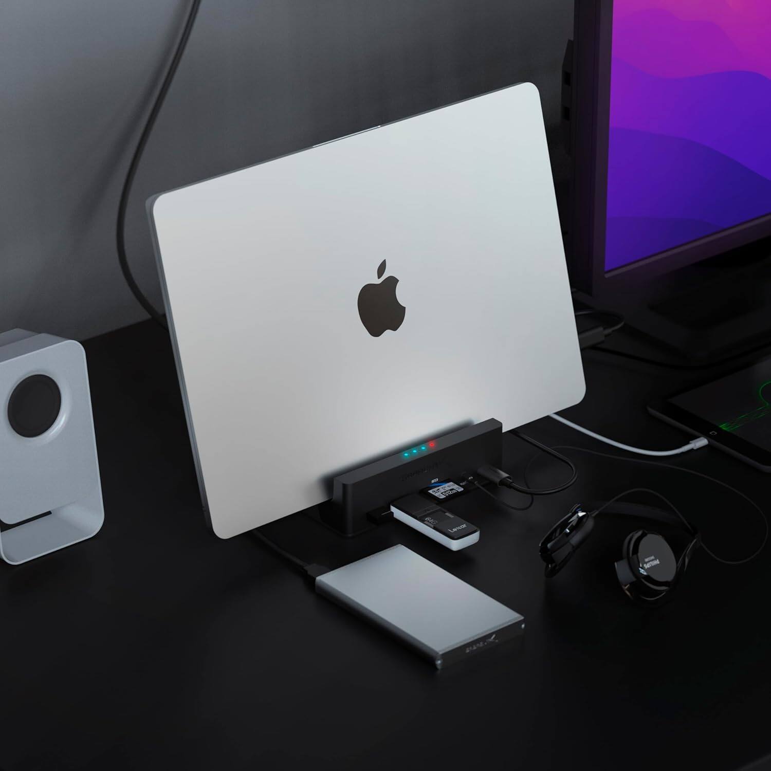 Alt View 5. Sabrent - SABRENT USB-C Universal Laptop Docking Station (DS-UICA) - Black.