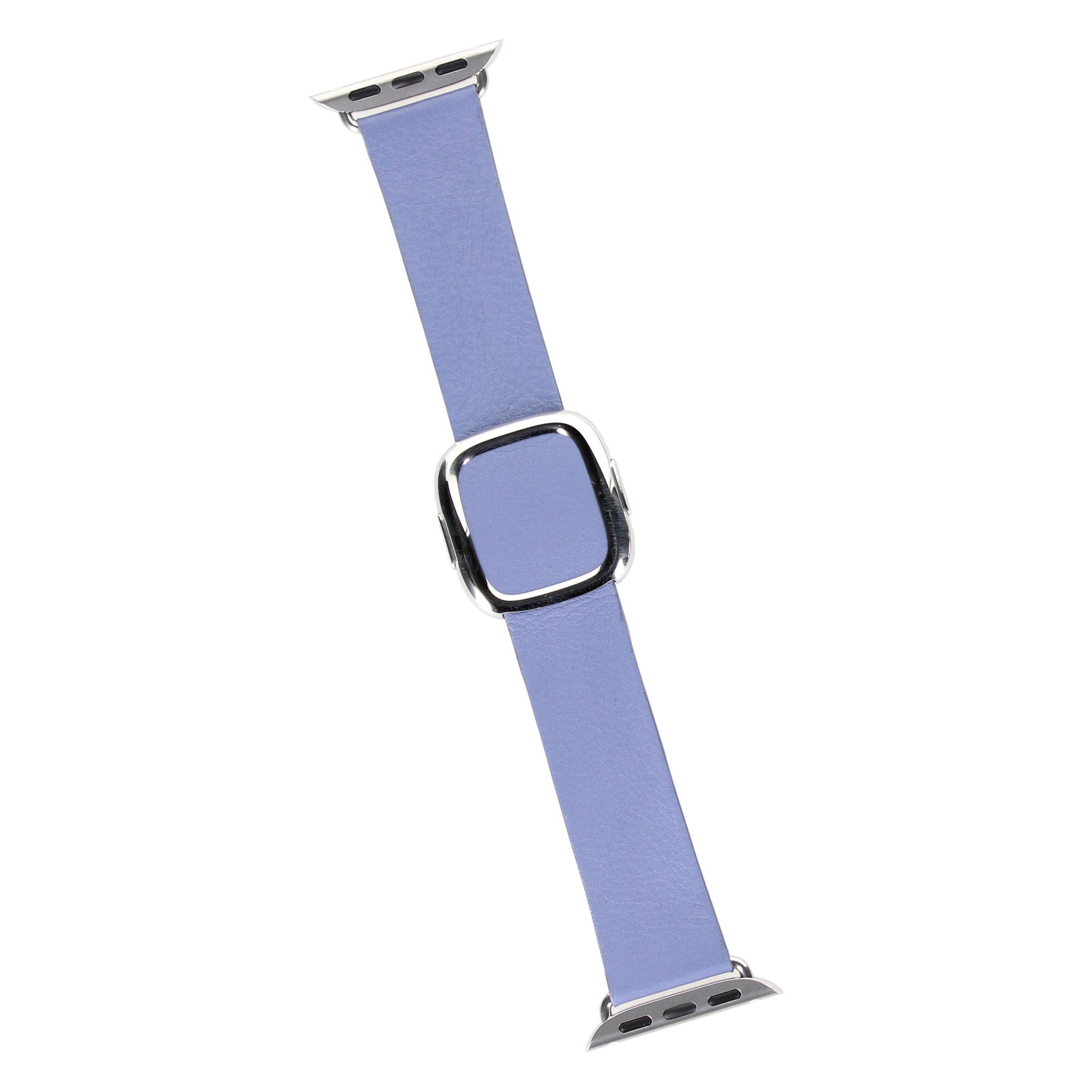 Front. Apple - Apple Watch Band - Modern Buckle (41mm) - Wisteria Purple - Large - Purple.