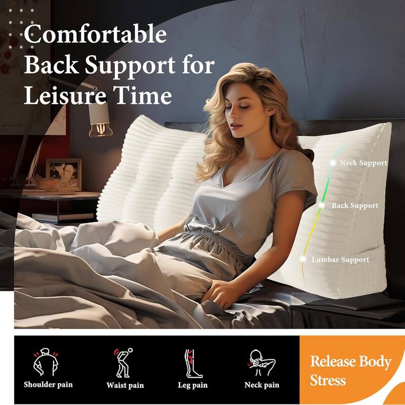 Comfortable Back Support for Leisure Time

- Neck Support
- Back Support
- Lumbar Support

Release Body Stress

- Shoulder pain
- Waist pain
- Leg pain
- Neck pain