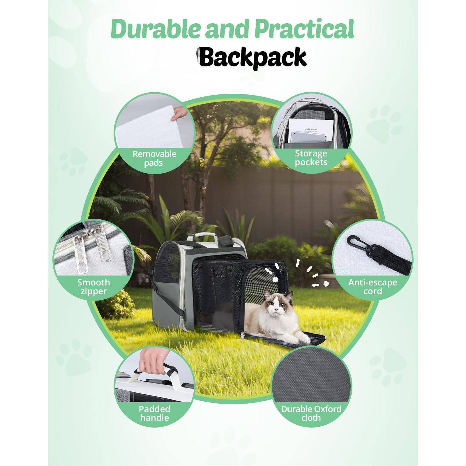 Durable and Practical Backpack

- Removable pads
- Storage pockets
- Smooth zipper
- Anti-escape cord
- Padded handle
- Durable Oxford cloth