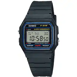 Casio - Men's Classic Digital Watch with Strap - F-91W-1 - Black