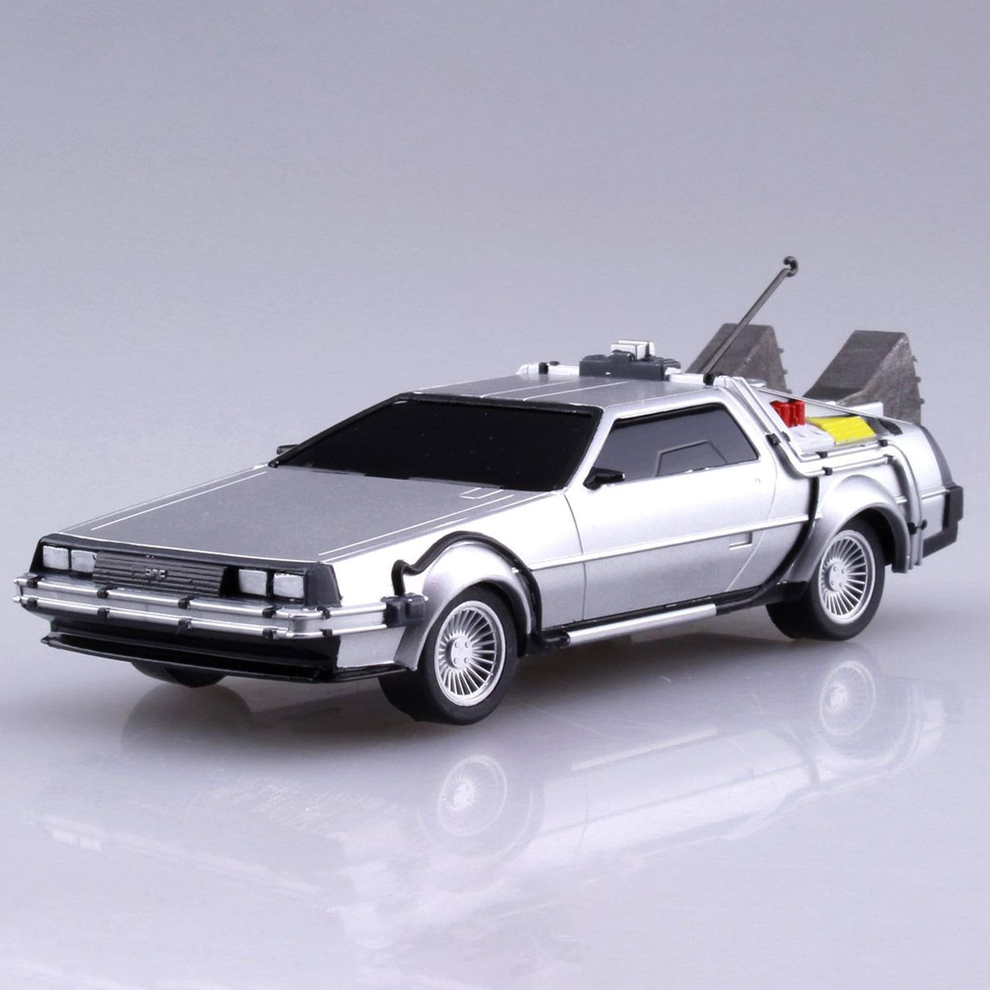 Alt View 1. Aoshima - Back to the Future Pullback DeLorean 1/43 Scale Model Kit - Silver.