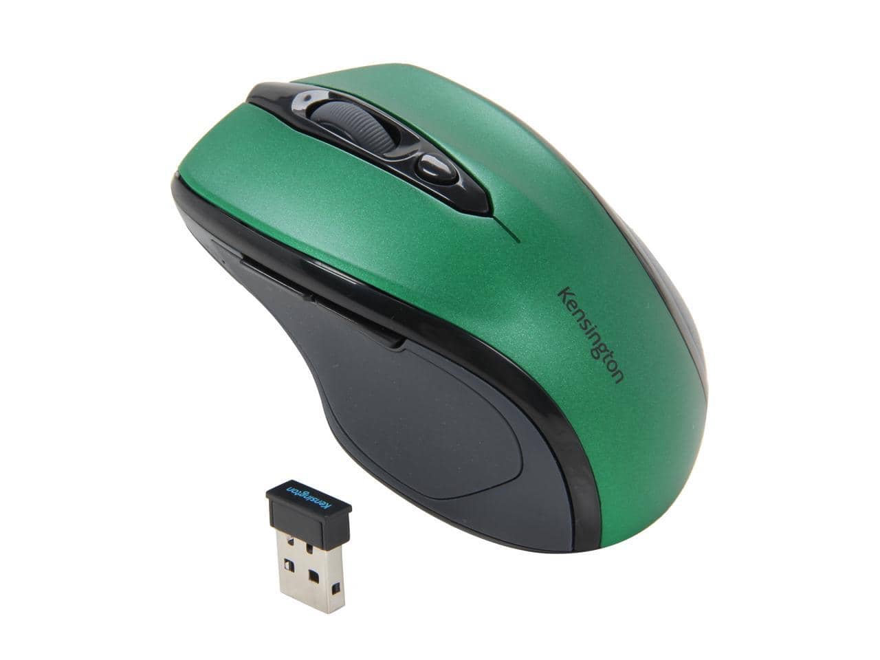 Kensington - Pro Fit Mid-Size Mouse K72424AM 1 x Wheel USB RF Wireless Optical Mouse - Wireless - Emerald Green