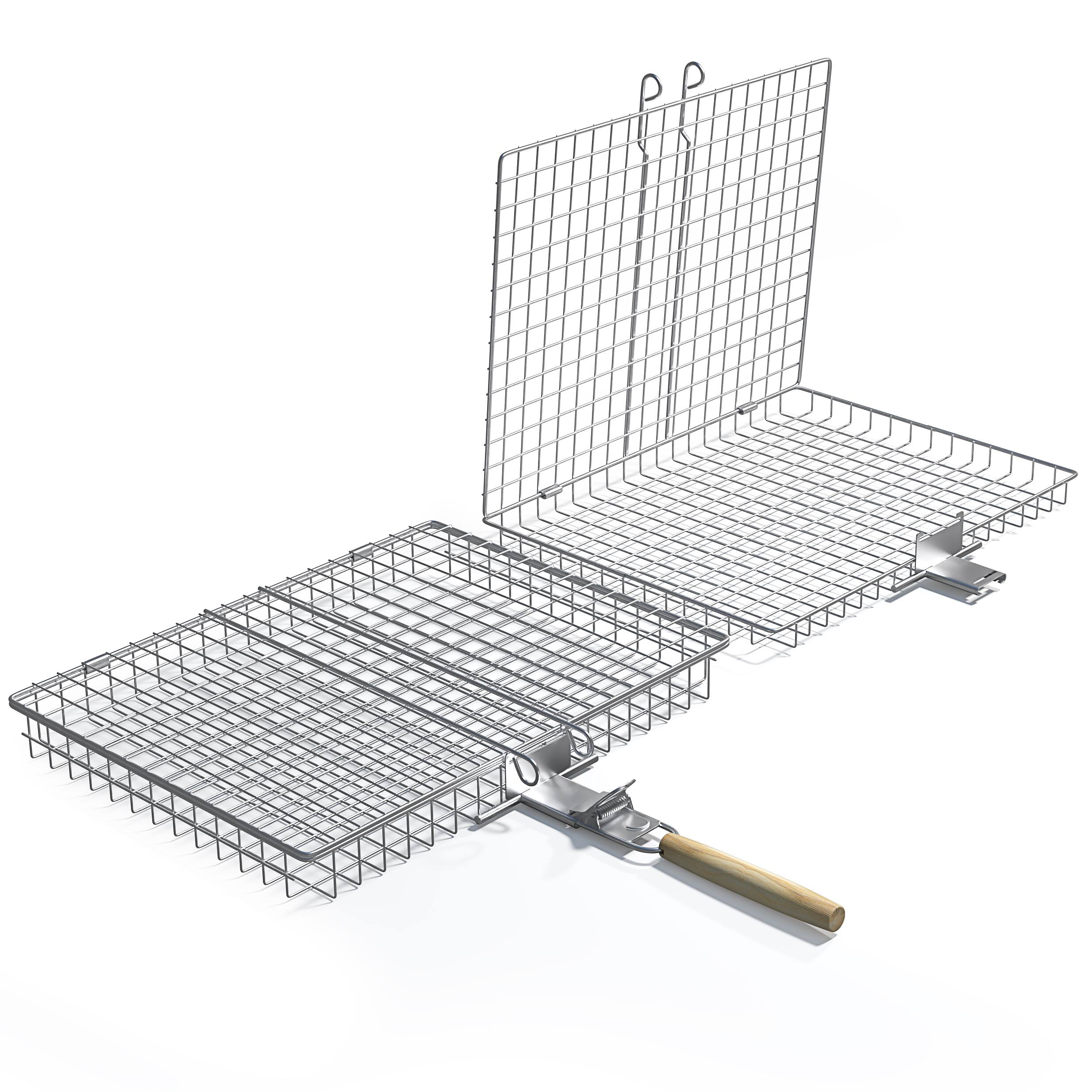 Alt View 7. Sorbus - Sorbus 2 Pack Grill Basket - Stainless Steel Large Barbecue Grilling Basket with Handle, Portable BBQ Accessories - Silver.