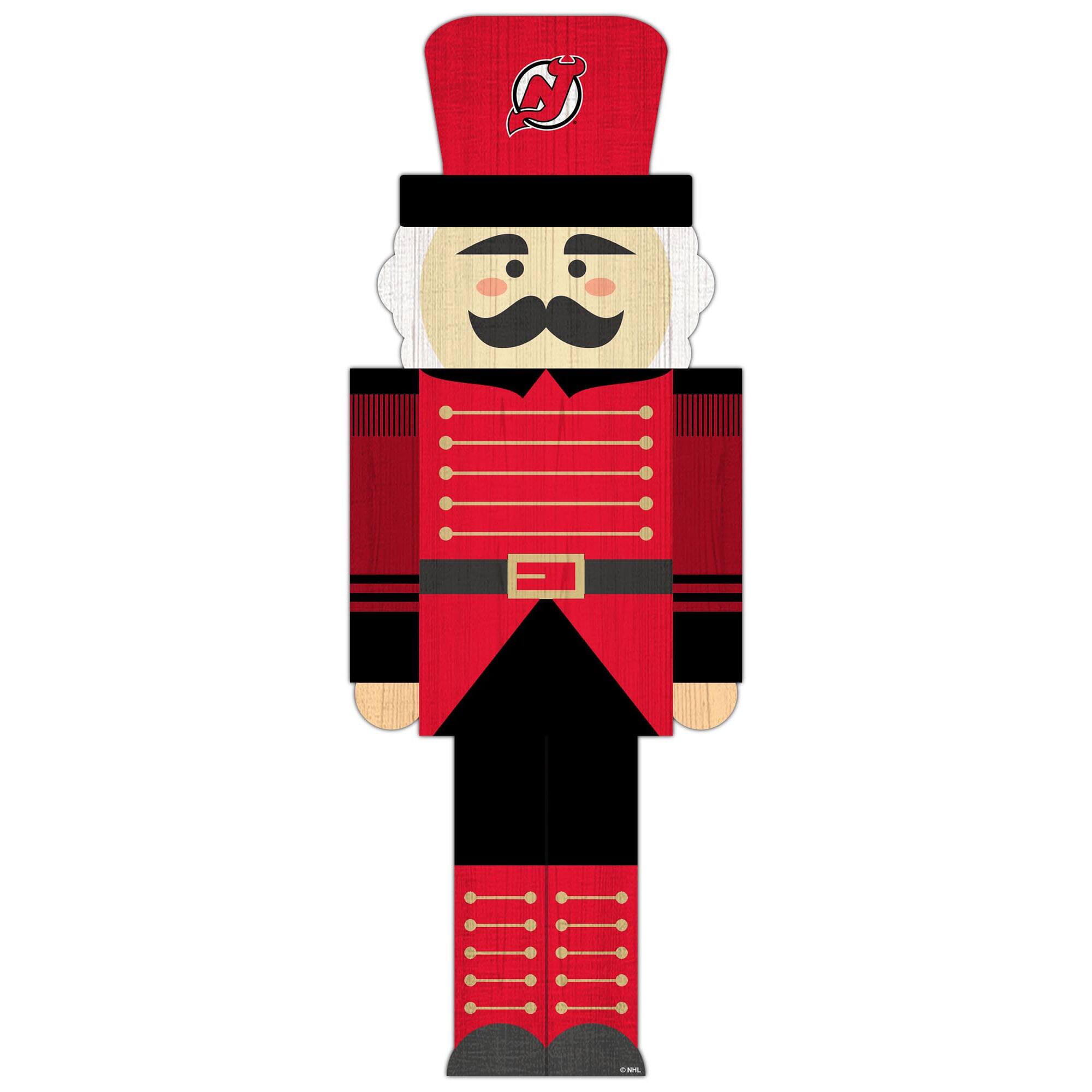 Front. Fan Creations - New Jersey Devils 31'' Nutcracker Leaner - Multicolor.