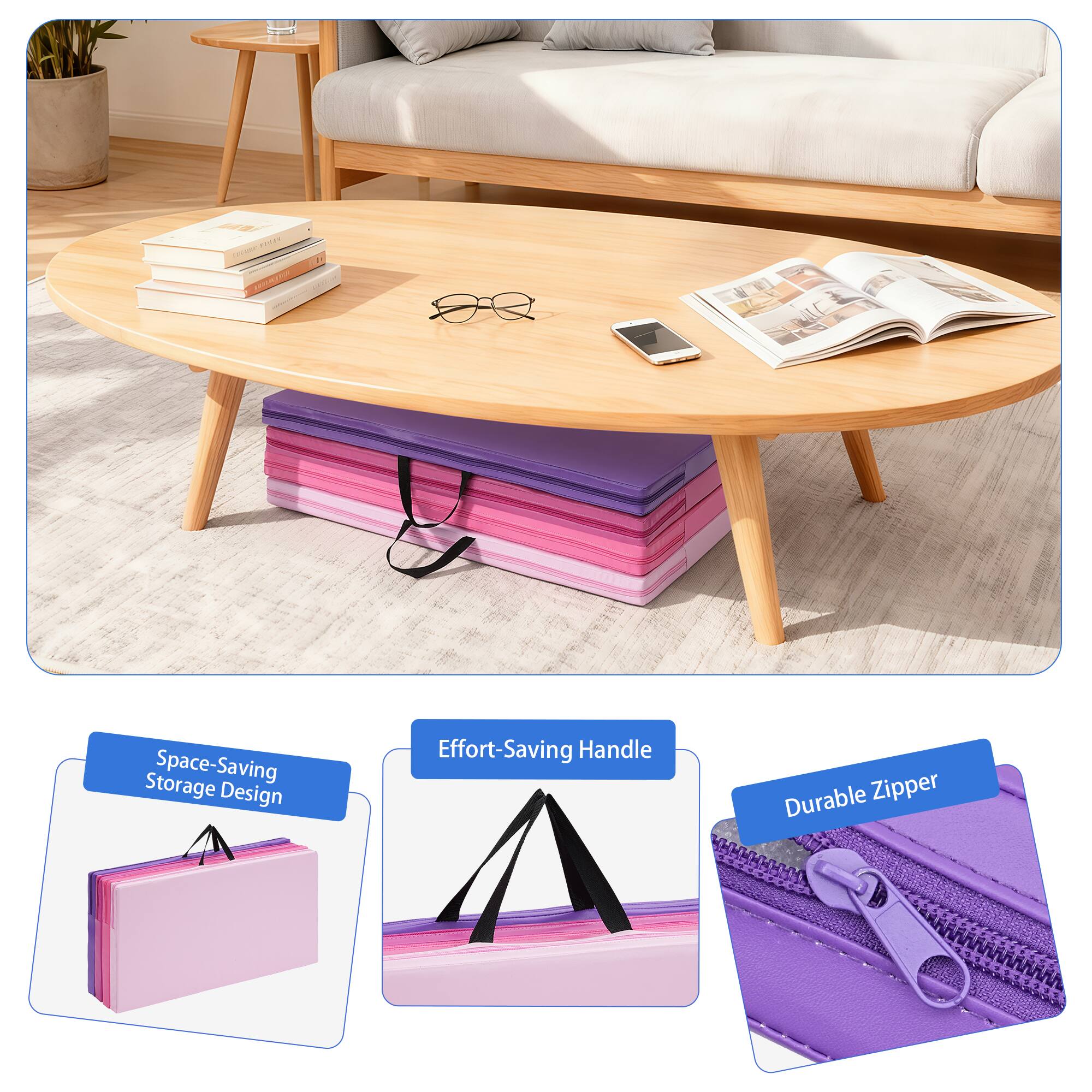 - Storage Space-Saving Design
- Effort-Saving Handle
- Durable Zipper
