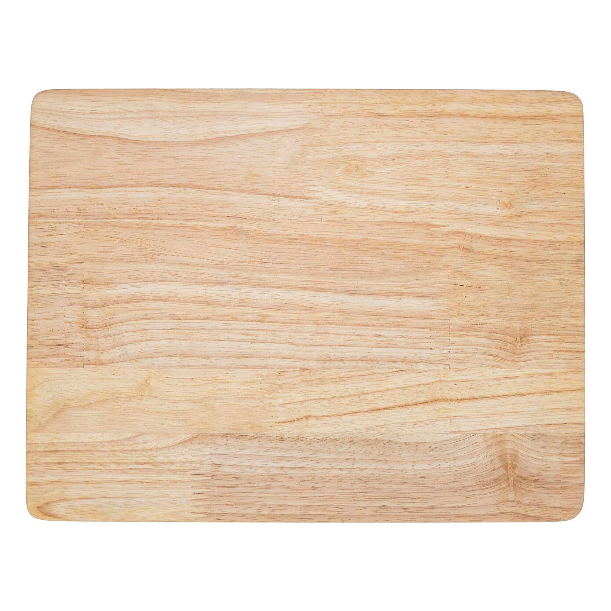 Alt View 4. PJ Wood - PJ Wood Rubberwood 11" x 14" Chopping Board for Cutting Fish and Vegetables - Natural.
