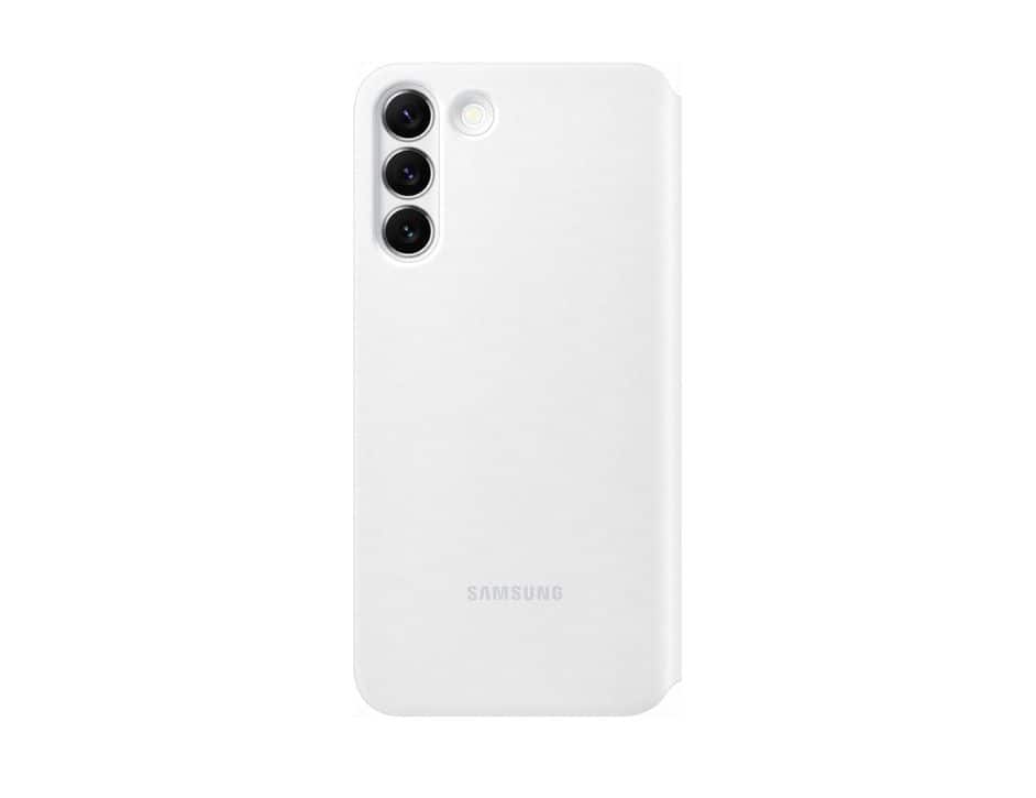 Samsung Official S22+ Smart Clear View Cover I Color: White EF