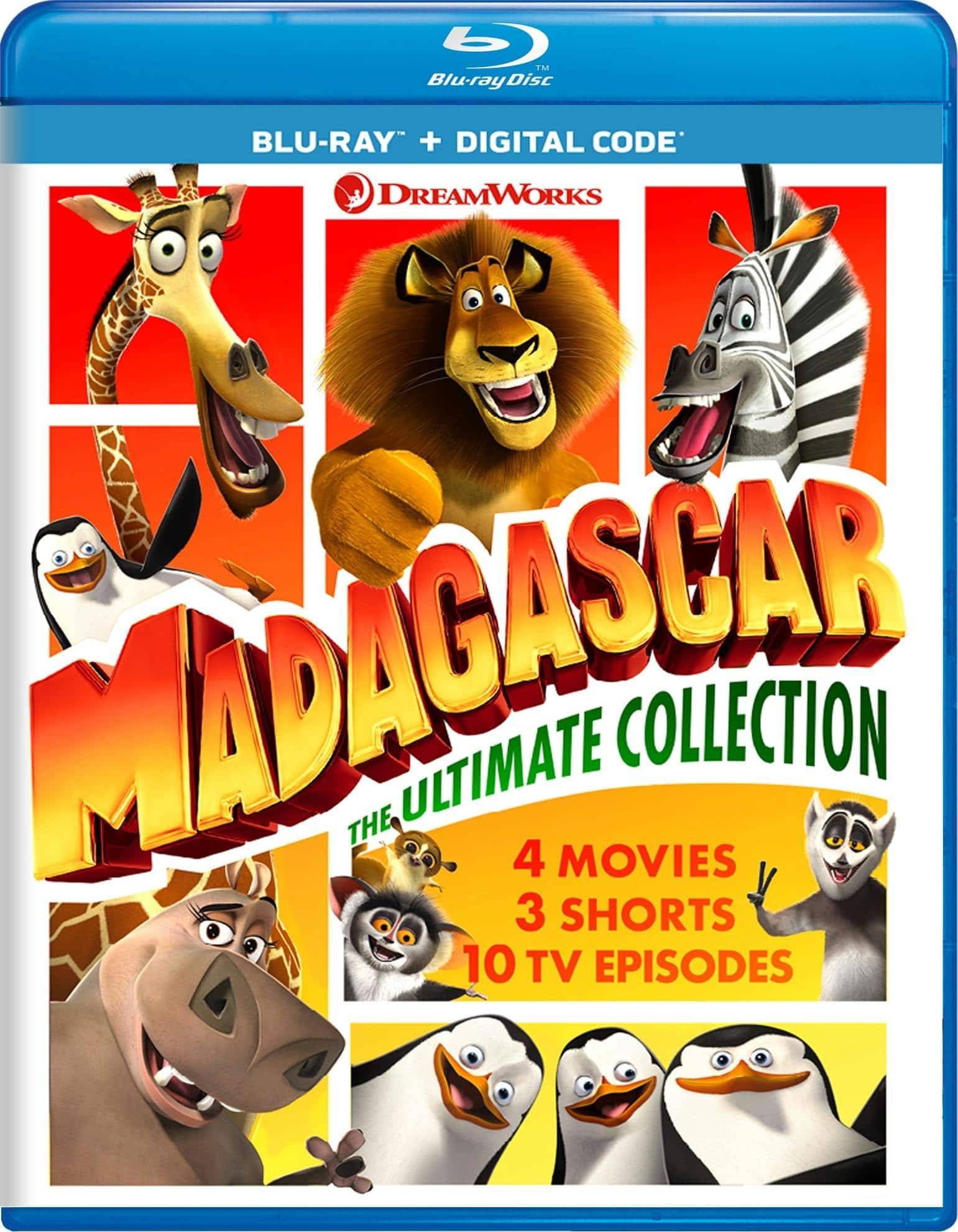 Front. Madagascar: The Ultimate Collection (Blu-ray + Digital HD) [Blu-ray].