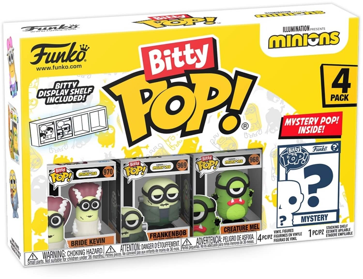 FUNKO BITTY POP!: Minions - Frankenbob 4PK - COLLECTABLES - Multicolor