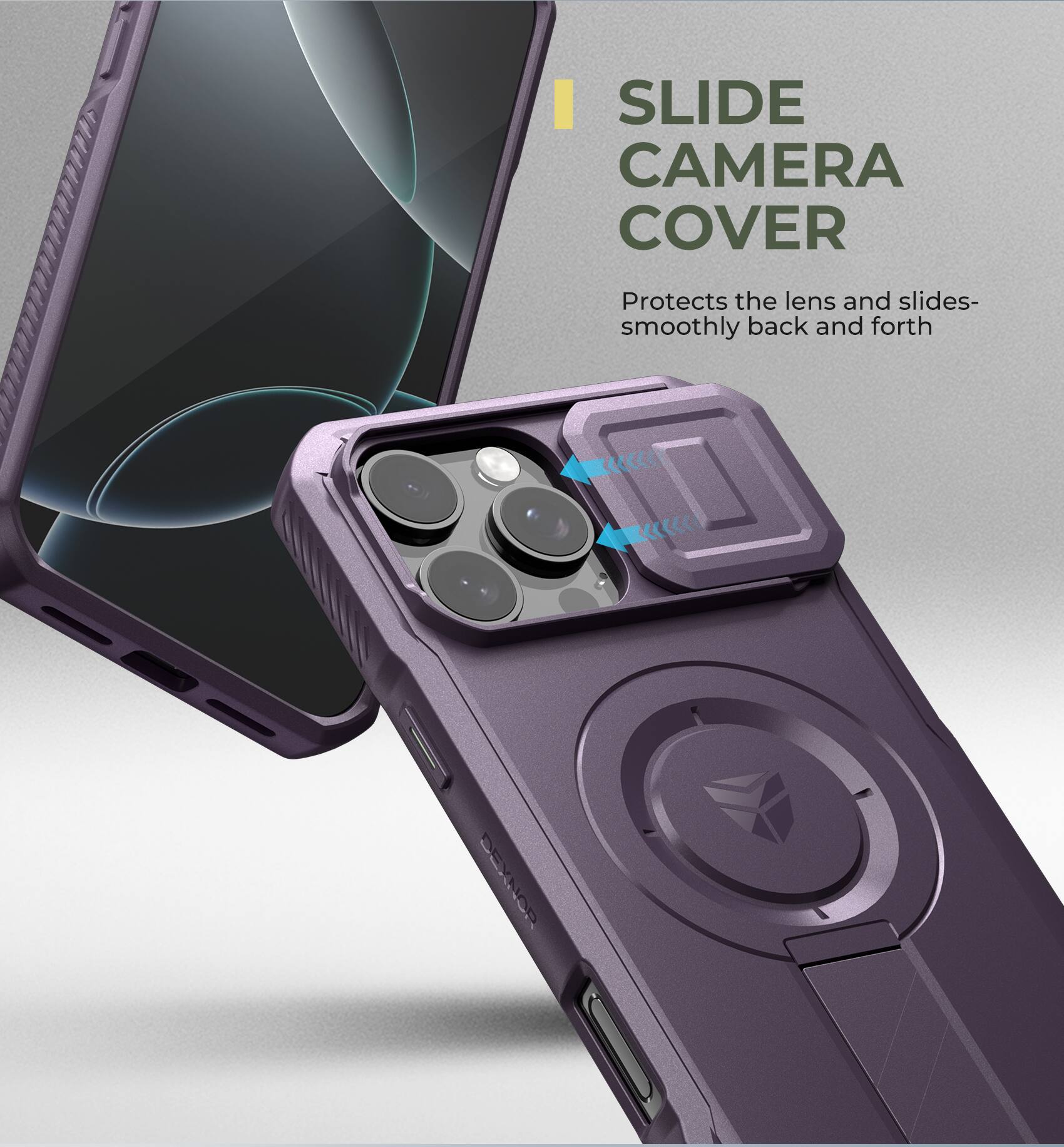 SLIDE CAMERA COVER Protects the lens and slides- smoothly back and forth KCCC DEVNOR
