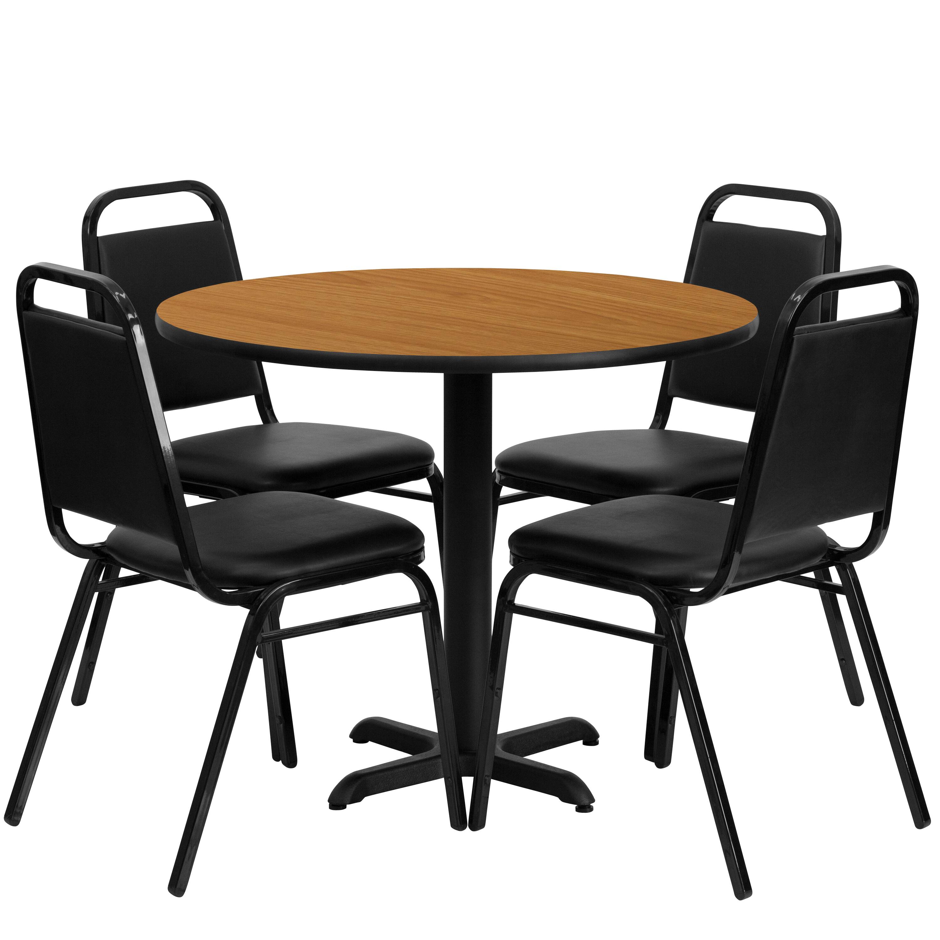 Natural Top/Black Vinyl Seat
