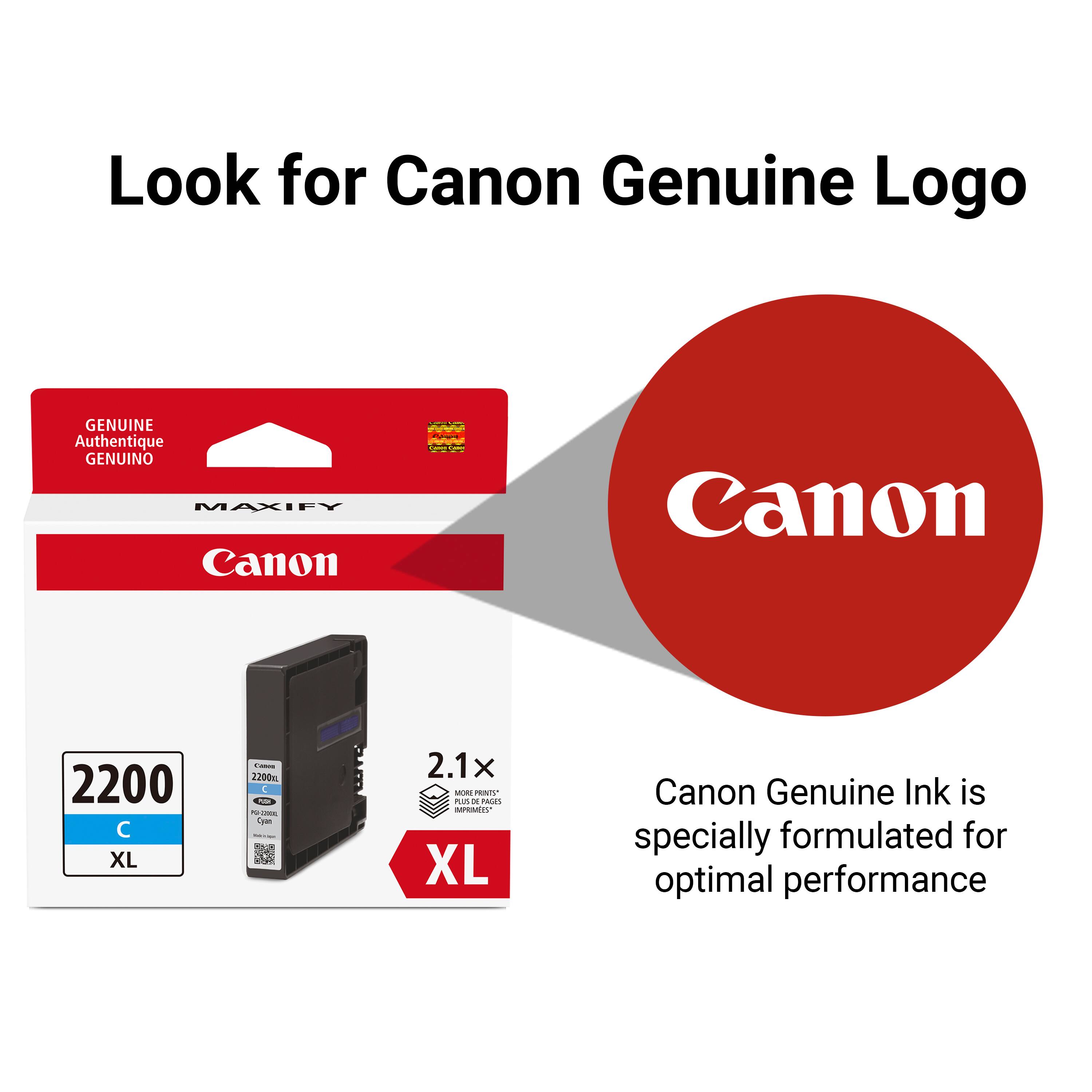 Look for Canon Genuine Logo

Canon Genuine Ink is specially formulated for optimal performance