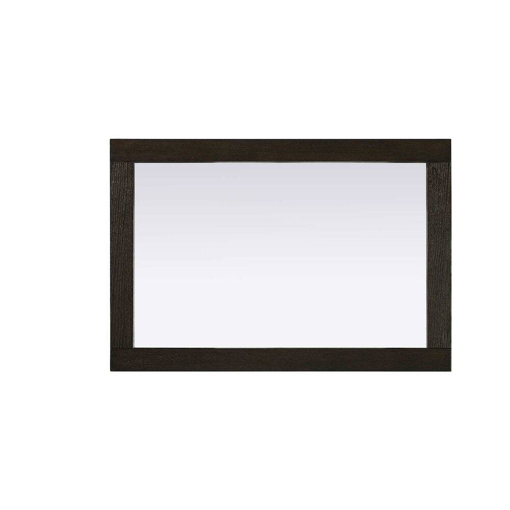 Alt View 2. Elegant Kitchen and Bath - Noah Wooden Rectangle Mirror 22 x 32 in Chocolate Oak - Chocolate Oak.
