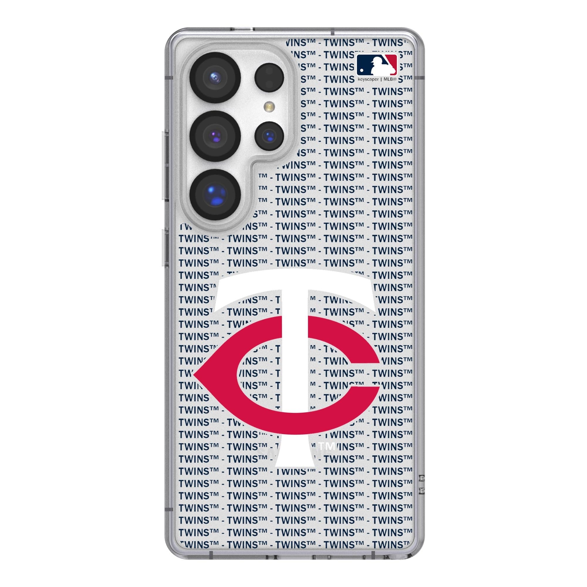 Keyscaper - MLB - Minnesota Twins - Galaxy Text Backdrop Clear Case - S22 - Multicolor
