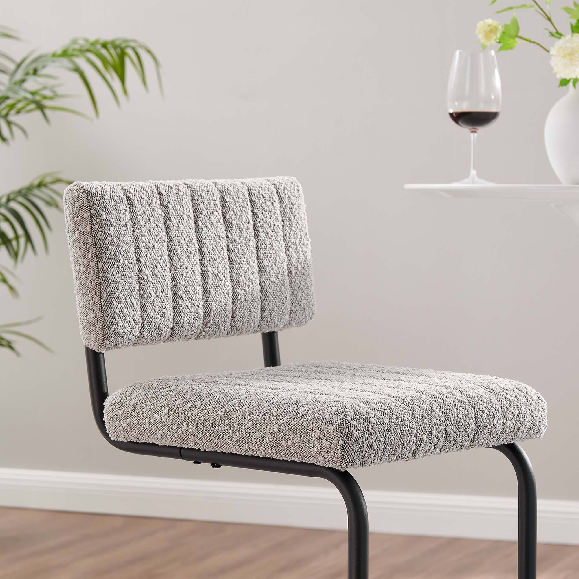 Alt View 1. Modway - Parity Boucle Bar Stools Set of 2 by Modway - Black Taupe.
