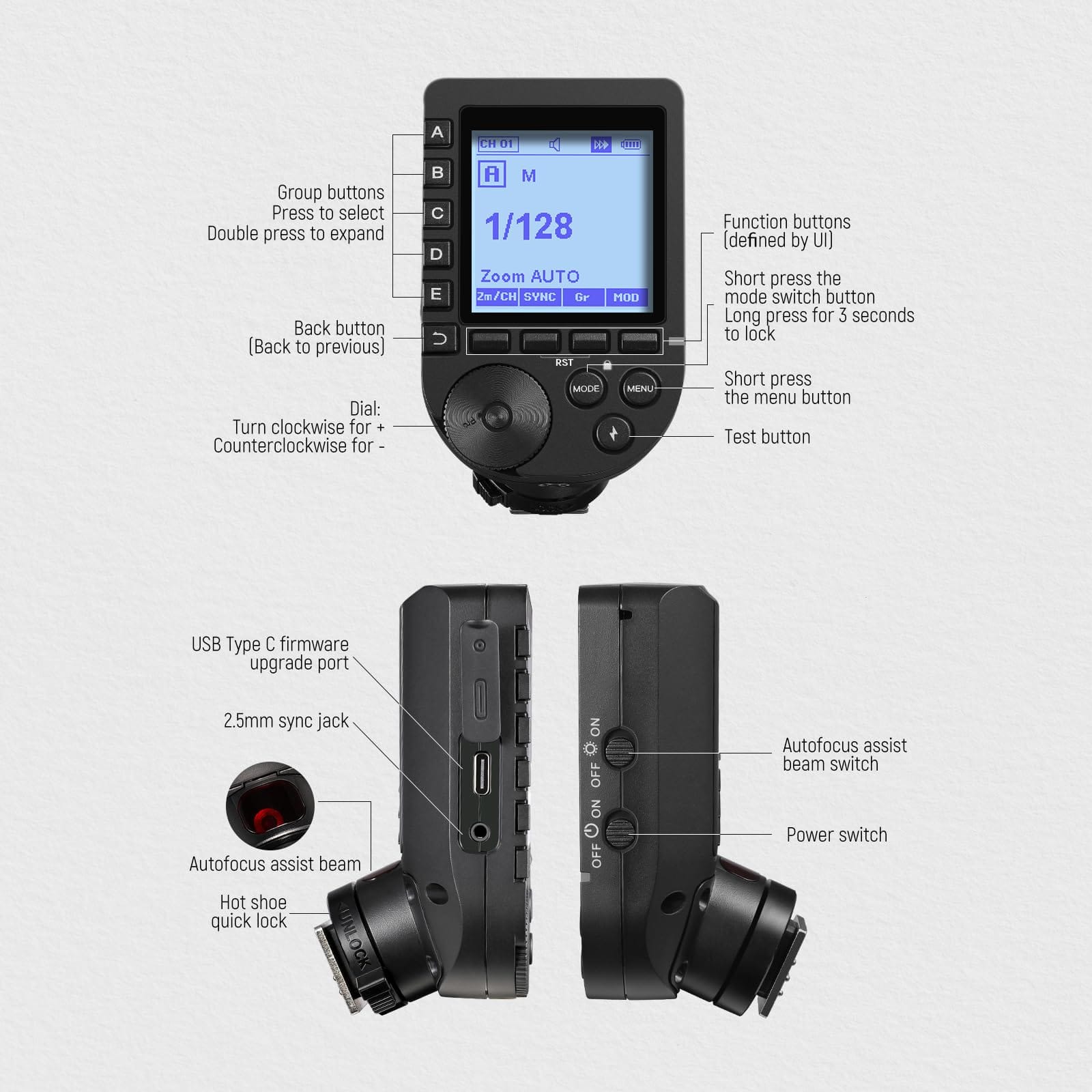Neewer QPRO C TTL Wireless Flash Trigger for Canon HSS Compatible