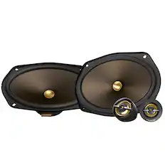 Front. Pioneer - 6" x 9" 2-way Car Speakers Aramid Fiber-reinforced IMPP cone (Pair) - Black.