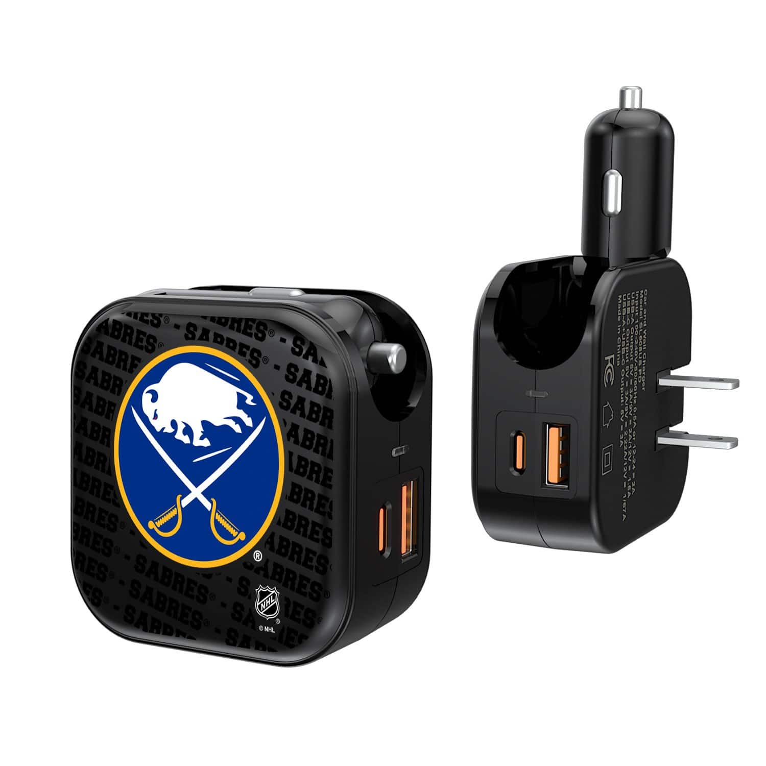 Keyscaper - Buffalo Sabres Team Logo Dual Port USB Car & Home Charger - Multicolor price history on PriceWatchPro