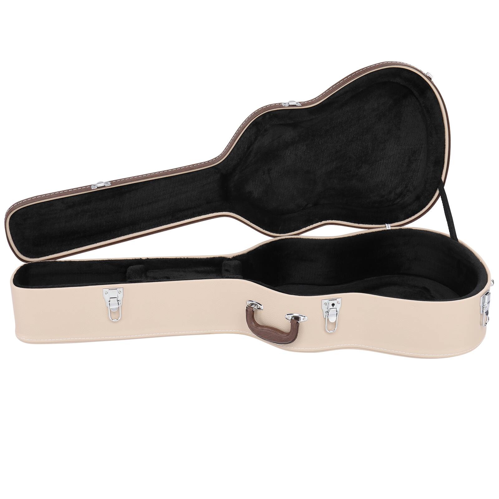 Front. Winado - Portable 39" Microgroove Hard Shell Classical Guitar Case With Keys.