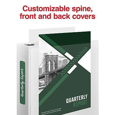 Customizable spine, front and back covers

QUARTERLY REPORT

Documented review of the last quarter