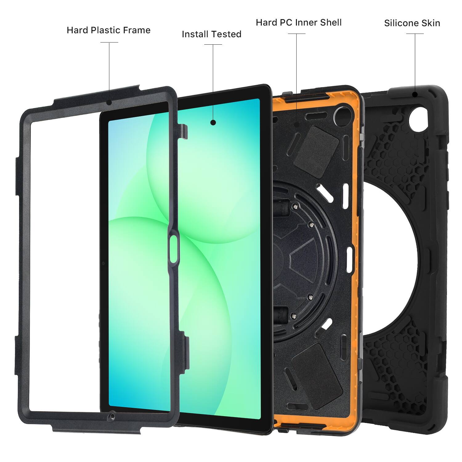 Hard Plastic Frame  
Hard PC Inner Shell  
Install Tested  
Silicone Skin