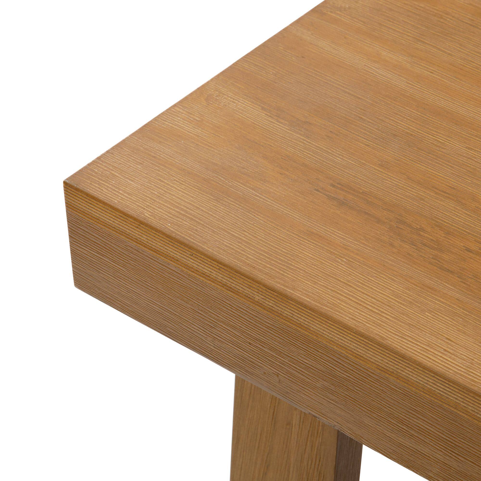 Alt View 3. Plank+Beam - Classic Rectangular Coffee Table (40in x 20in / 1020mm x 510mm), Pecan Wirebrush - Pecan Wirebrush.