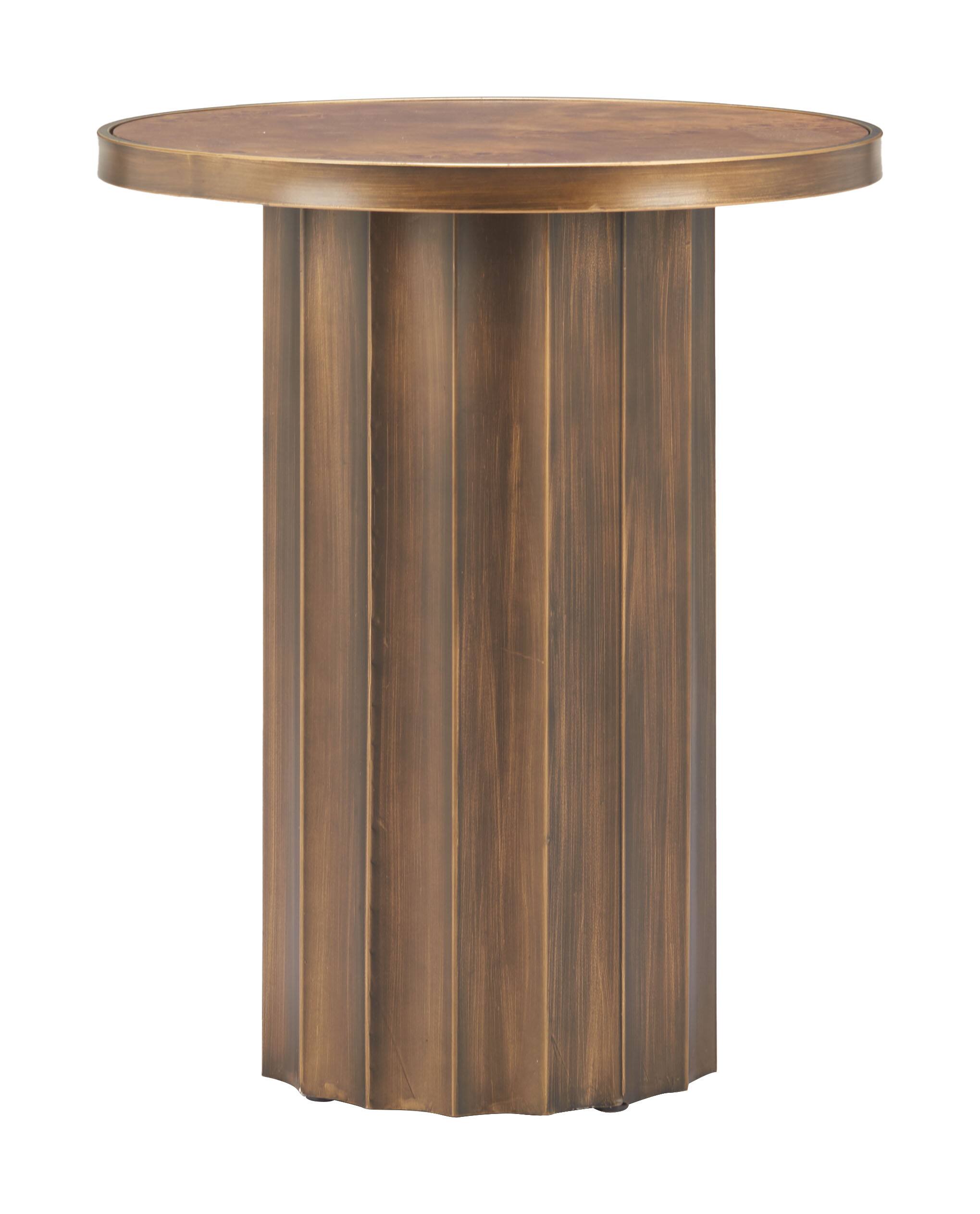 Alt View 1. Hivvago - Afinato Side Table Brown - Brown.