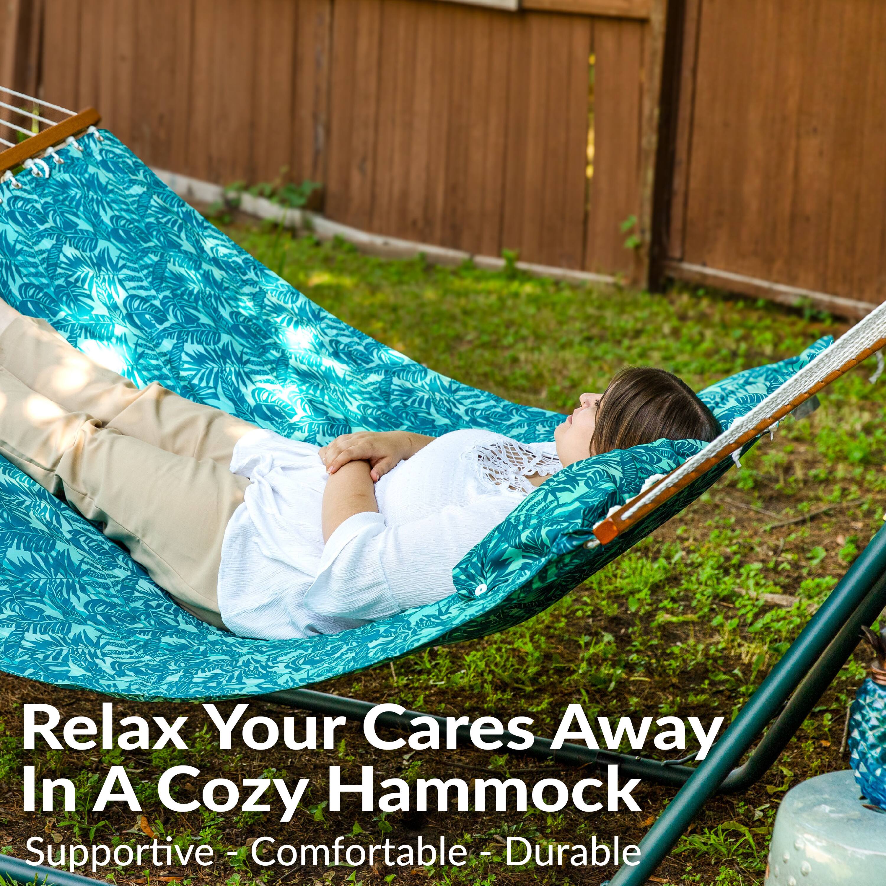 Relax Your Cares Away In A Cozy Hammock  
Supportive - Comfortable - Durable