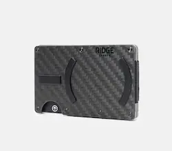 The Ridge Wallet - Carbon Fiber MagSafe Wallet - Silver - Front_Zoom