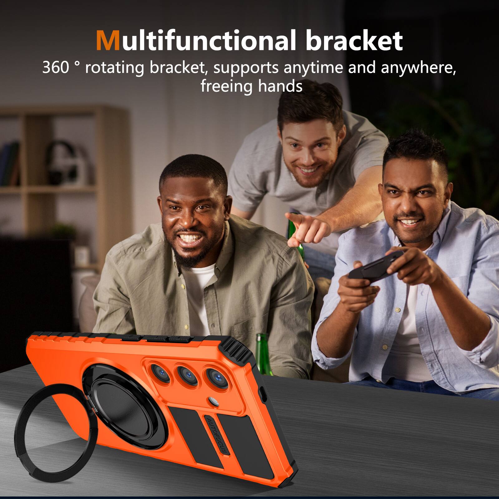 Multifunctional bracket  
360° rotating bracket, supports anytime and anywhere, freeing hands