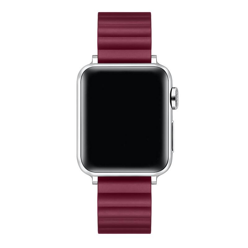 Back. Posh Tech - Magnetic Silicone Band for Apple Watch - Cherry Lacquer.