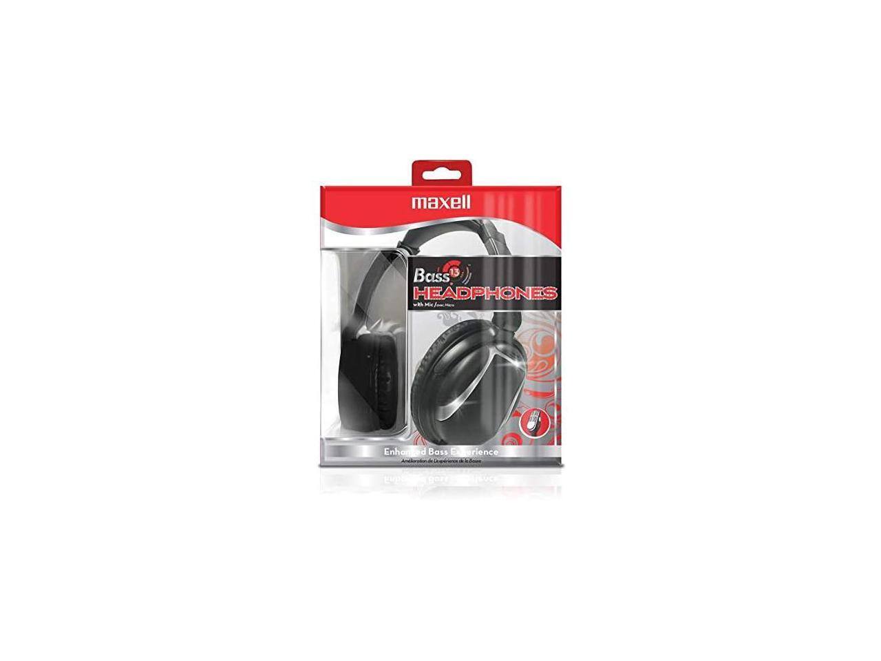 maxell Bass 13 HEADPHONES with Mic Enhance d Bass E xperience Amplification de l'Expérience de Basses