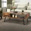 Alt View 11. Costway - Retro Coffee Table Mid Century Modern Living Room Furniture w/Open Storage Shelf - Rustic Brown.