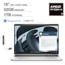 Dell - Upgraded - Pro 16 Plus Laptop 16.0 WUXGA Display (Ryzen AI 7 350, 32GB, 1TB SSD, AMD Radeon 860M, Win 11 Pro) w/USB Hub - Platinum Silver