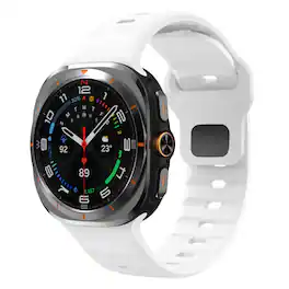 StrapsCo - Active Band Silicone Rubber Watch Band For Samsung Galaxy Watch Ultra - White