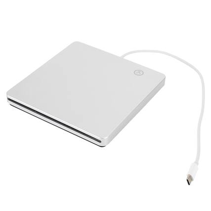 Front. Topteng - Type-C External Blu-ray DVD Combo Drive - Plays Blu-ray & DVDs, Burns DVDs/CDs, with Touch Buttons for Mac/Windows - Silver.
