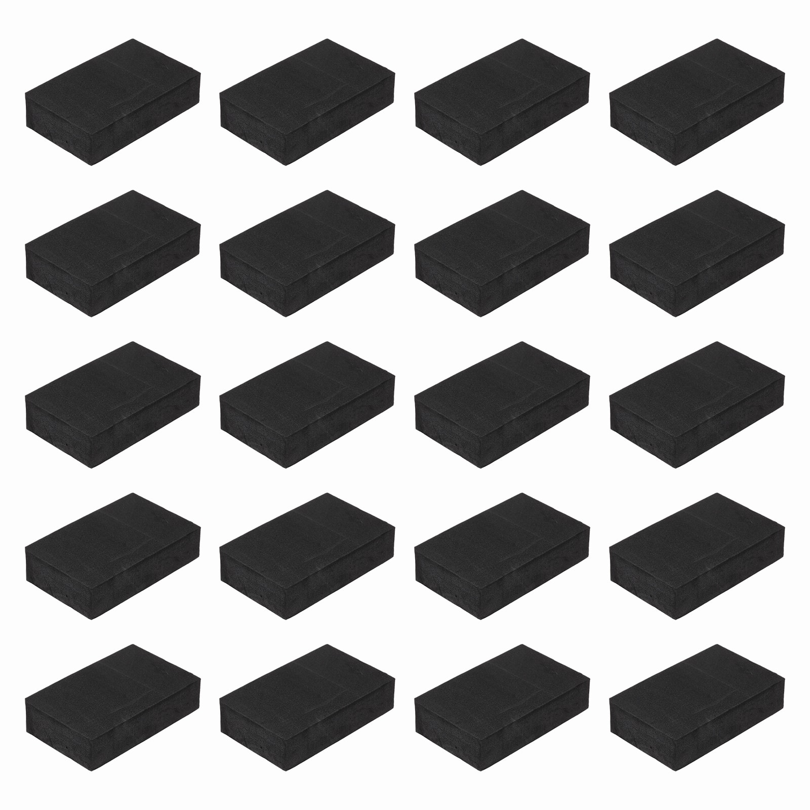 Unique Bargains - Single Sided Speaker Isolation Pads 80x50x15mm Square EVA Acoustic Foam Anti-Vibration Feet for Speaker Subwoofer, 32pcs - Black