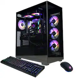 CyberPowerPC - Gaming Desktop - Intel Core Ultra 7 265KF 2024 - NVIDIA GeForce RTX 5080 16GB - 32GB DDR5 Memory - 2TB SSD Storage - Black