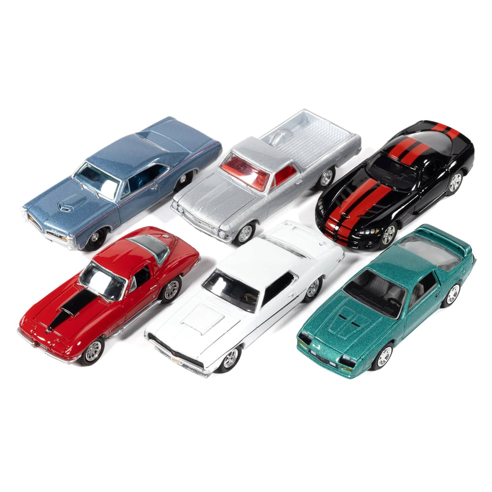 Alt View 1. Johnny Lightning - "Muscle Cars USA" 2025 Release 3 Set B of 6 pieces "MECUM Auctions" 1/64 Diecast Model Cars by Johnny Lightning.