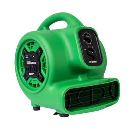 XPOWER - 1/4 HP 925 CFM Multi-Purpose Mini Air Mover, Dryer, Blower and Timer - Green